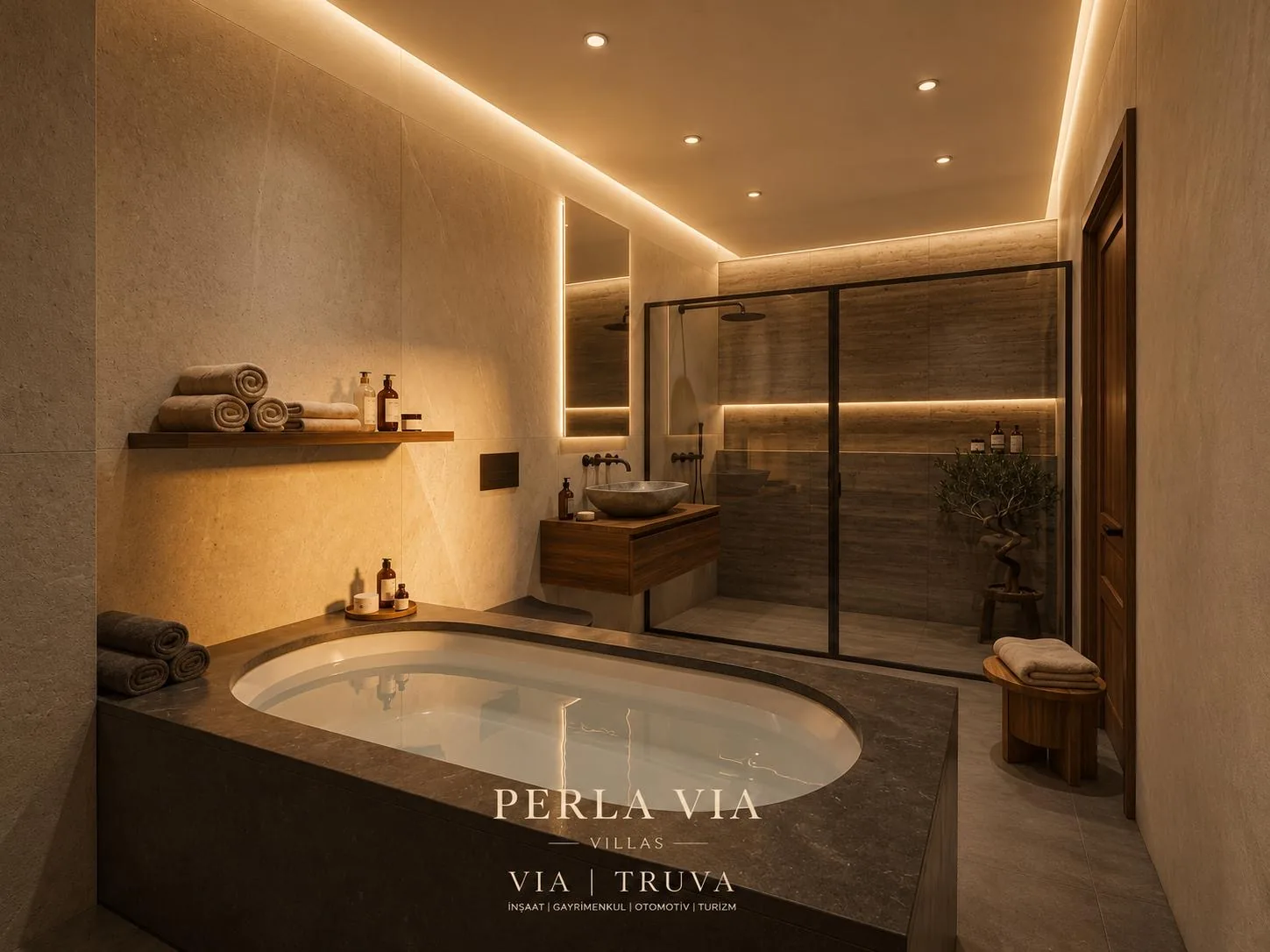 Perla Via Villas iç mekânından bir kare