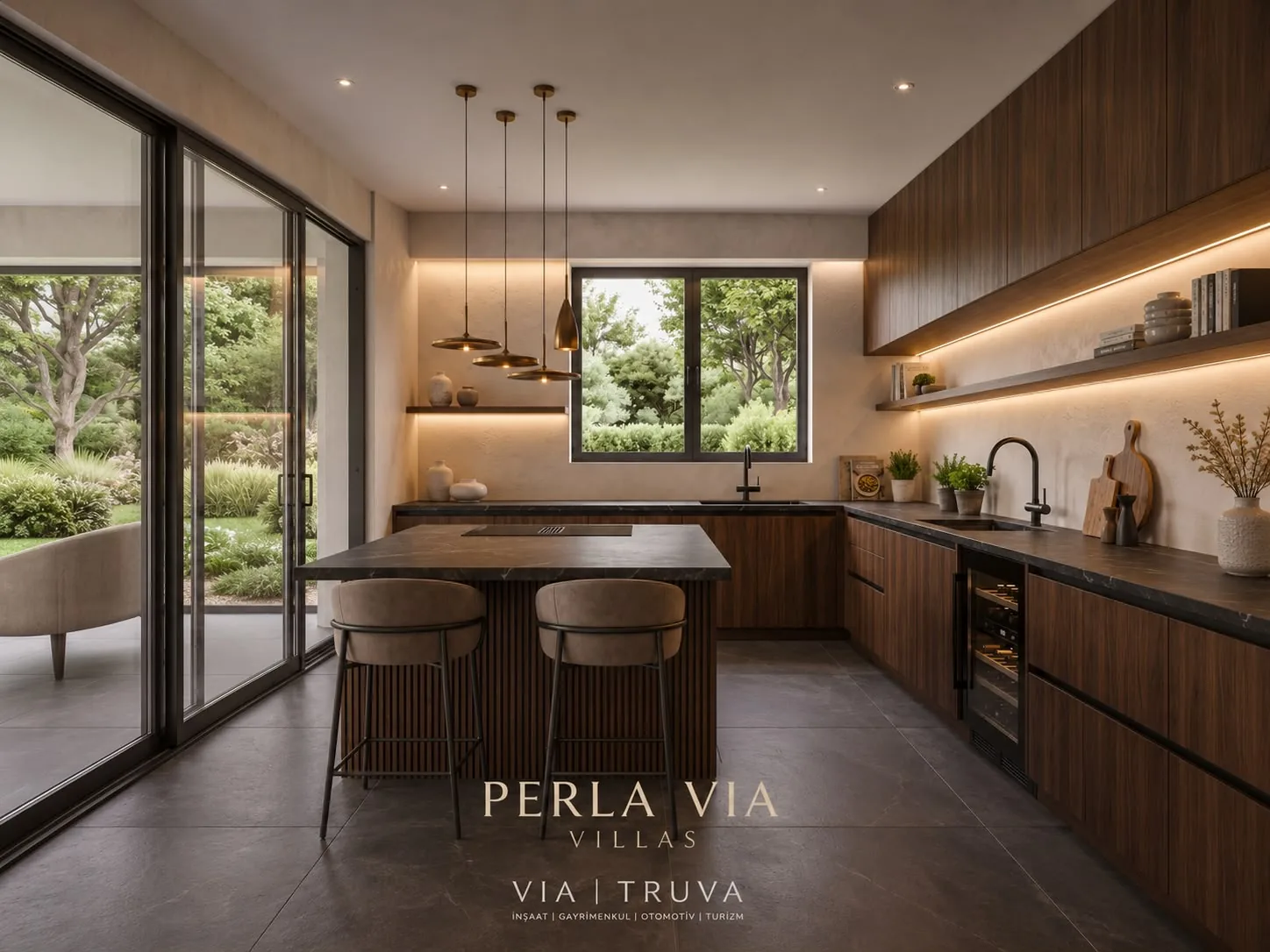 Perla Via Villas iç mekânından bir kare