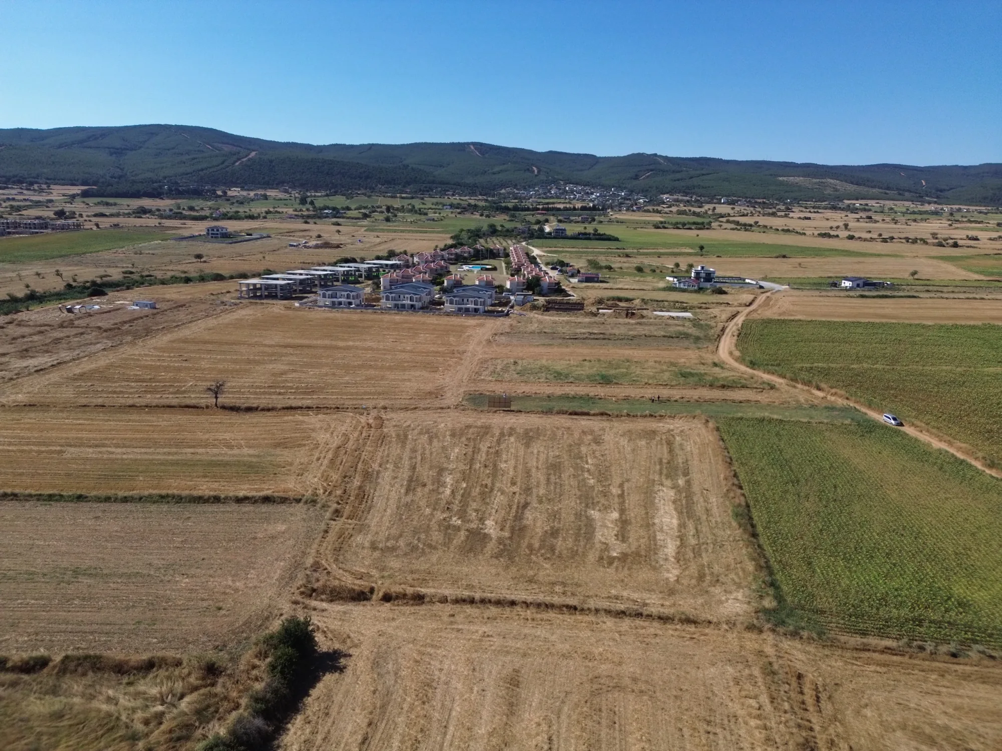 Perla Via Villas proje alanının havadan görünümü